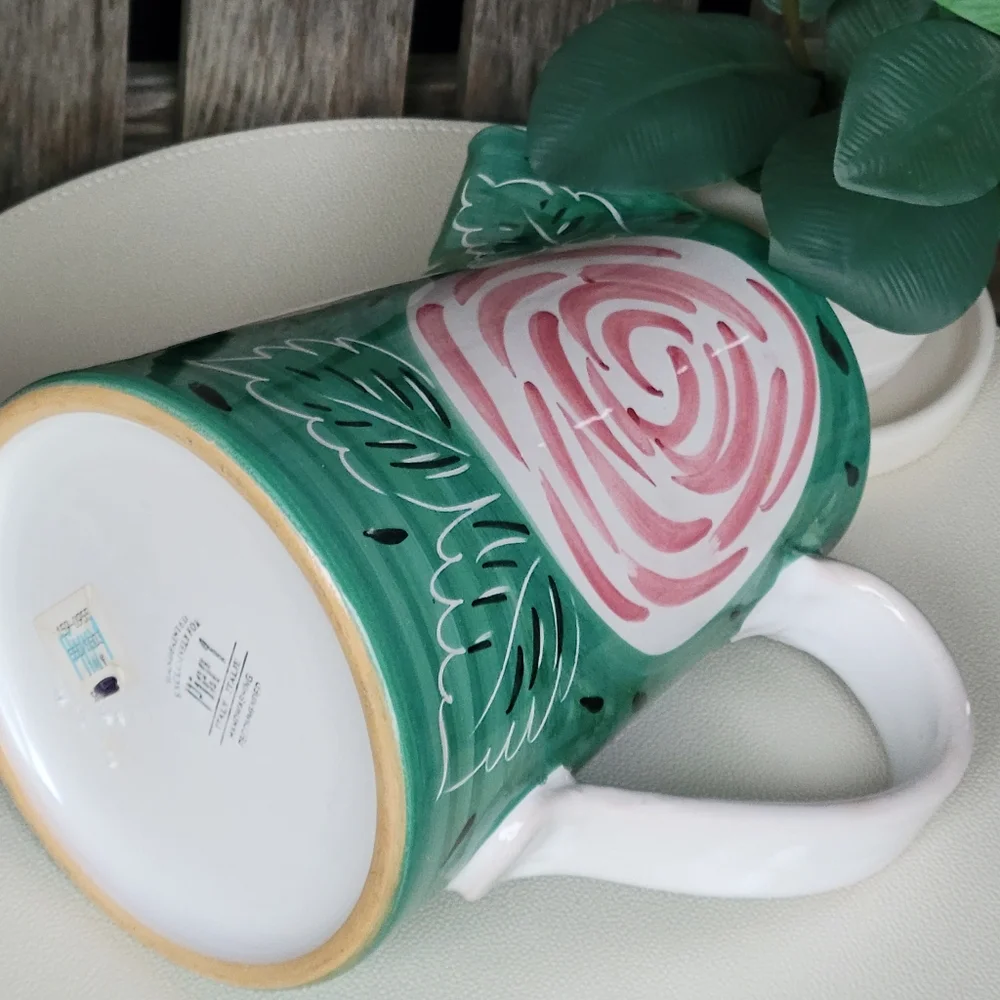 Pier 1 Pitcher Handpainted Glazed Watercolor Florals
